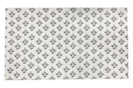 Porto duk - Hvit og grønn 140x240 cm