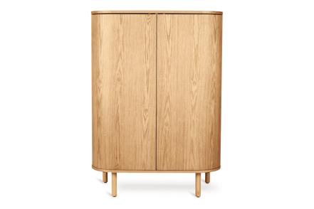 Yume garderobeskap - Garderobe i heltre ask/askefinér med to dører, heng og hyller. Natur.