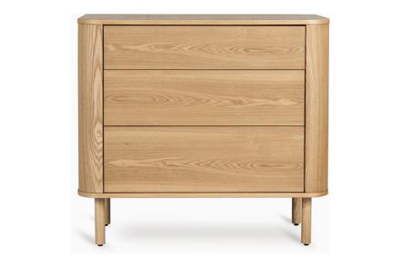 Yume kommode - Kommode i heltre ask/askefinér med tre skuffer. Natur.