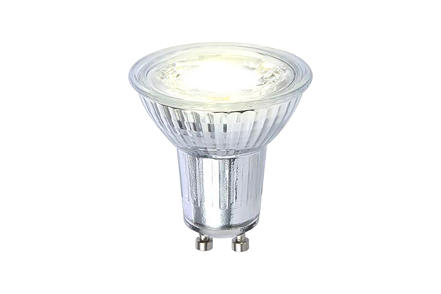 LED-spotlyspære GU10 - Klart glass med GU10-sokkel og varmhvit lys. 3pk. Dimbar. 290lm.