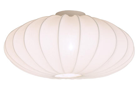 Mamsell taklampe - Hvit plafond med tekstilskjerm. Ø55 cm