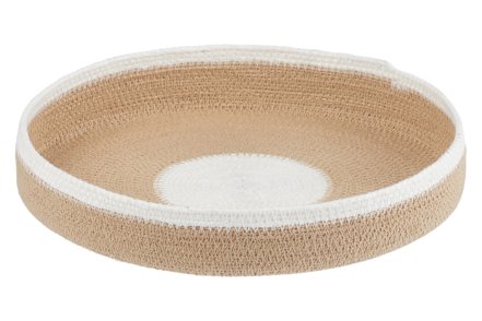 Agra kurv - Natur/hvit Ø23 H4 cm