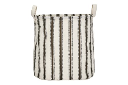 Vibes kurv - Offwhite, brun og sort Ø30 H30 cm