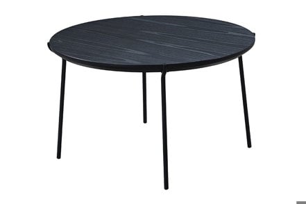 Astoria sofabord - Brunt med sort metallunderstell.