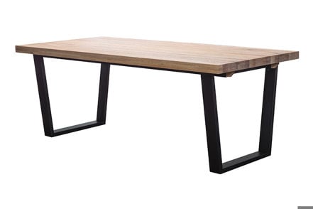 Calia spisebord - Hvitoljet heltre eik med understell i stål. 200x95 cm