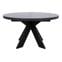 Guest spisebord - Sort, Ø120 cm, Integrert ileggsplate