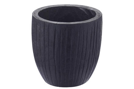 Nery urne/potteskjuler - Sort tre Ø20 H21 cm