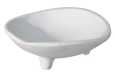 Amos fat - Hvit keramikk B24 H8 cm