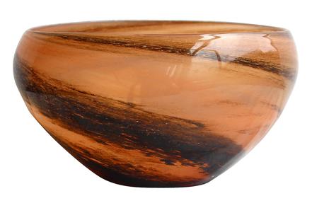 Aura bolle/skål - Brun-Orange B20,7 H11,5 cm
