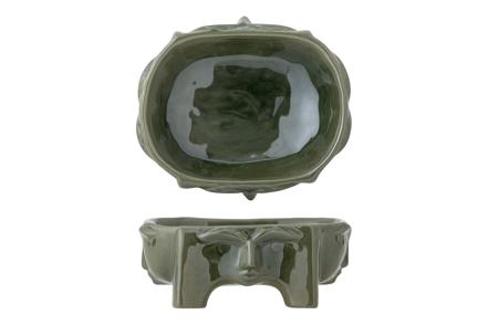 Amilia dekorasjonsbolle - Grønn 17,5x21 cm