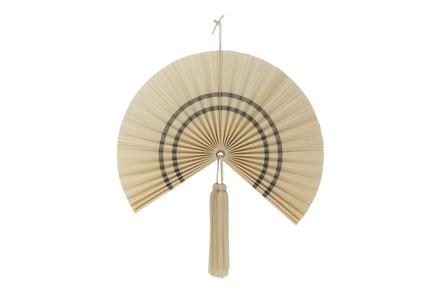 Jaime vifte veggdekorasjon - Natur og sort bambus B70 H75 cm