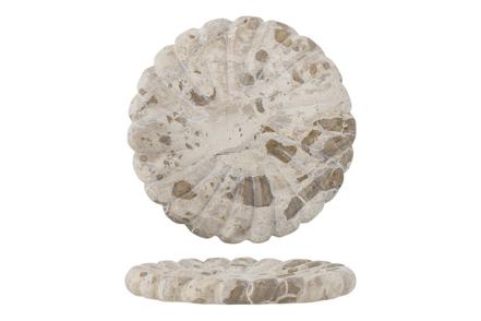 Marlie brett/dekorasjonsfat - Beige marmor Ø22,5 H2,5 cm