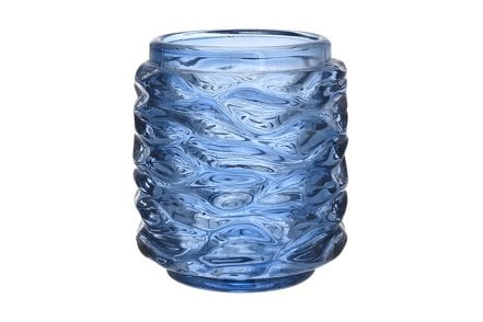 Embla telysholder - Mørk blå Ø8,8 H9,9 cm