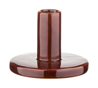 Thea lysestake - Brun keramikk Ø11,5 H9,3 cm