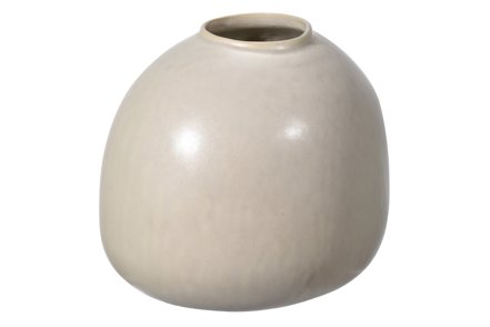 Nake vase - Hvit keramikk. H19,7 cm