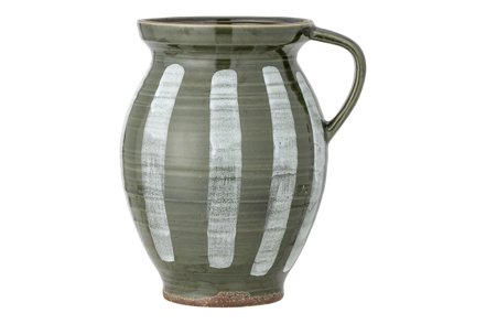 Frigg vase - Grønn og hvit B23 H26 cm