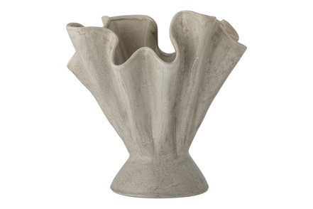 Plier vase - Beige keramikk Ø23 H30,5 cm