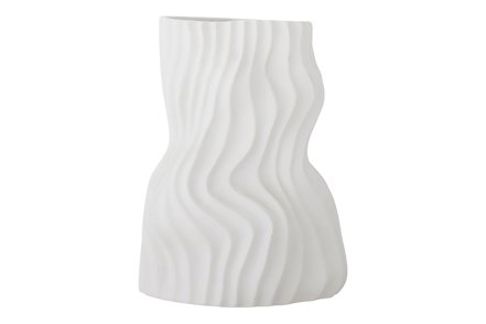 Sahai vase - Hvit keramikk B15 D19 H25,5 cm