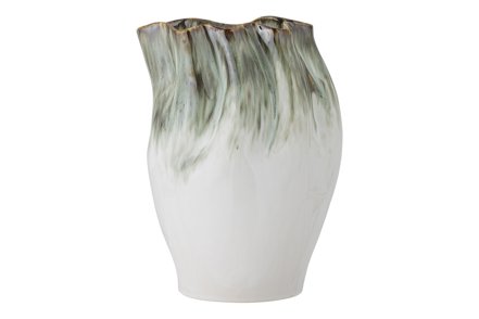 Nisha vase - Hvit og grønn Ø22,5 H30 cm