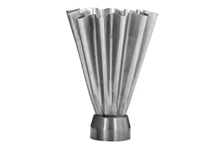 Flood vase - Børstet sølvfinish Ø23 H33 cm