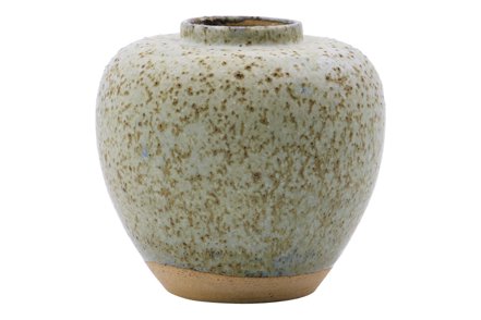 Tino vase - Grå og brun Ø9,5 H9 cm