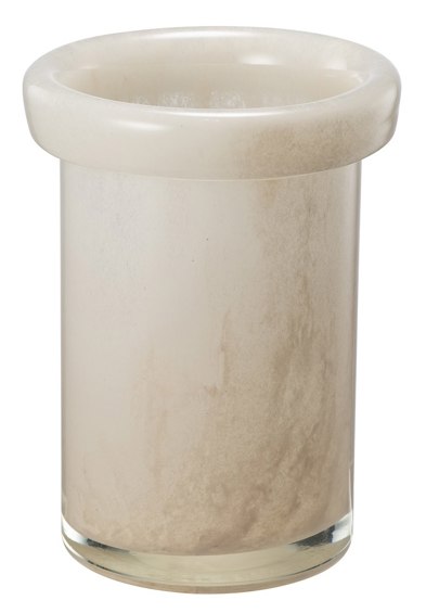 Bellino telysholder/vase - Kremfarget glass Ø12,5 H18 cm