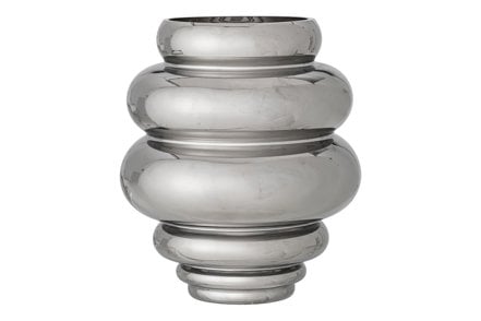 Zorya vase - Sølvfarget glass Ø21 H24 cm