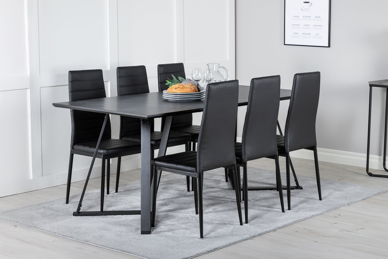 Spisestuestol 2 Pcs Hvit 43 X 44,5 X 77 Cm Solid Gummitre