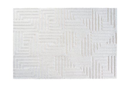 Moreno gulvteppe 160x230 - 160x230cm hvit 55 % resirkulert polyester/45 % polyester