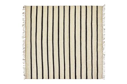Sima teppe - Beige og sort jute 180x180 cm