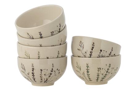 Bea bolle 6pk - Natur/offwhite Ø11,5 cm, sett med 6stk