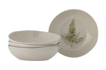 Bea dyp tallerken 4pk - Natur/offwhite Ø21 cm, sett med 4stk
