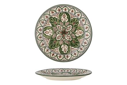 Karlie asjett - Grønn og hvit Ø19 cm