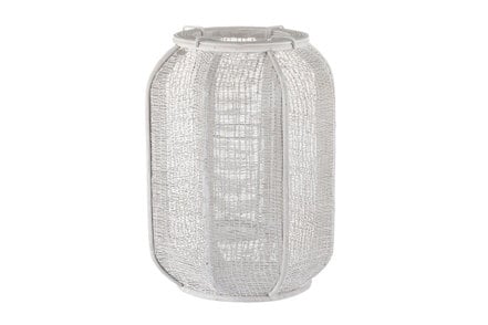 Bore lanterne - Hvitfarget. H32 cm