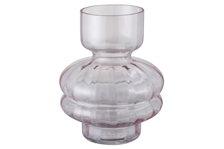 Pastell vase - Lys rosa vase i glass